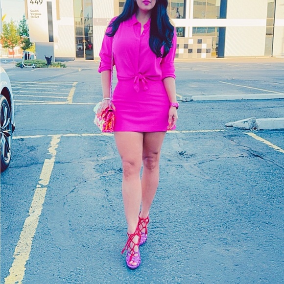 EXPRESS BERRY PINK SKORT - Picture 2 of 5